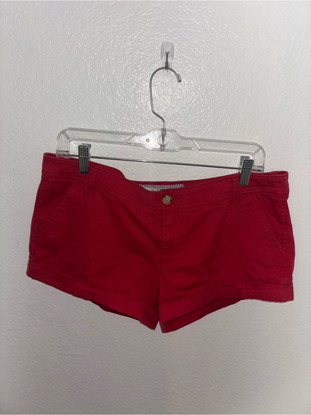 Abercrombie and Fitch Low Rise Red Shorts